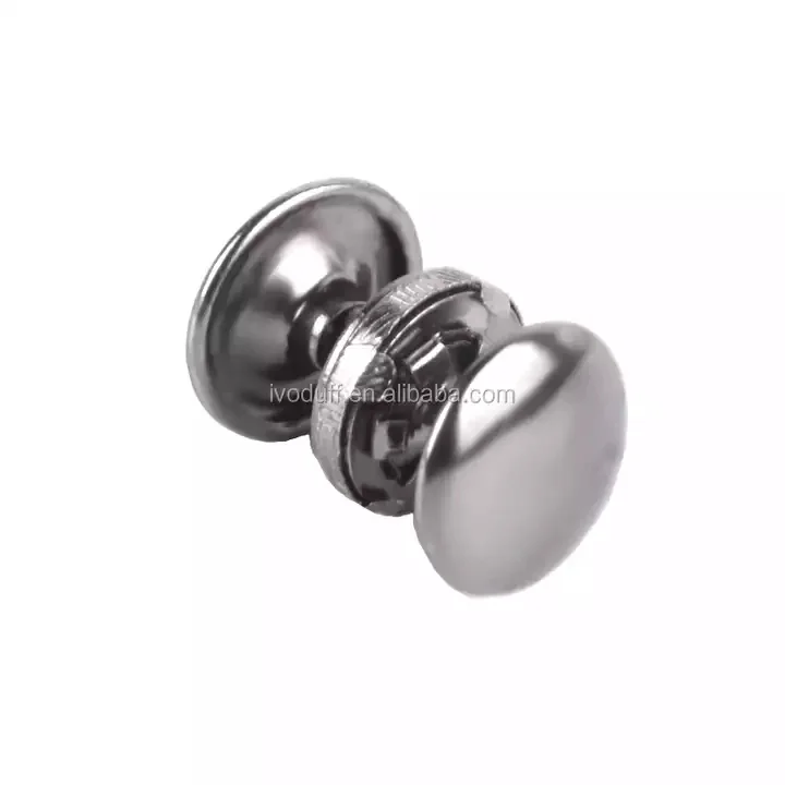Ivoduff magnetic snaps rivet button 18mm magnetic button double magnet rivet for clothes bag