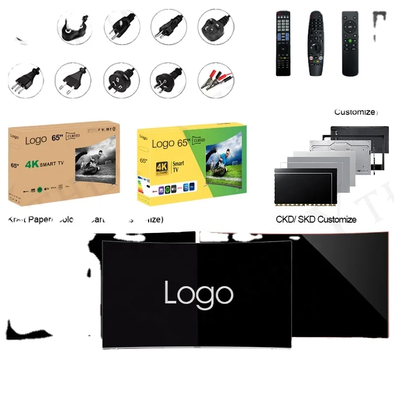 65inch Curved Smart TV 4K Big Screen Ultra HD LED TV Smart Television 65 inch TV