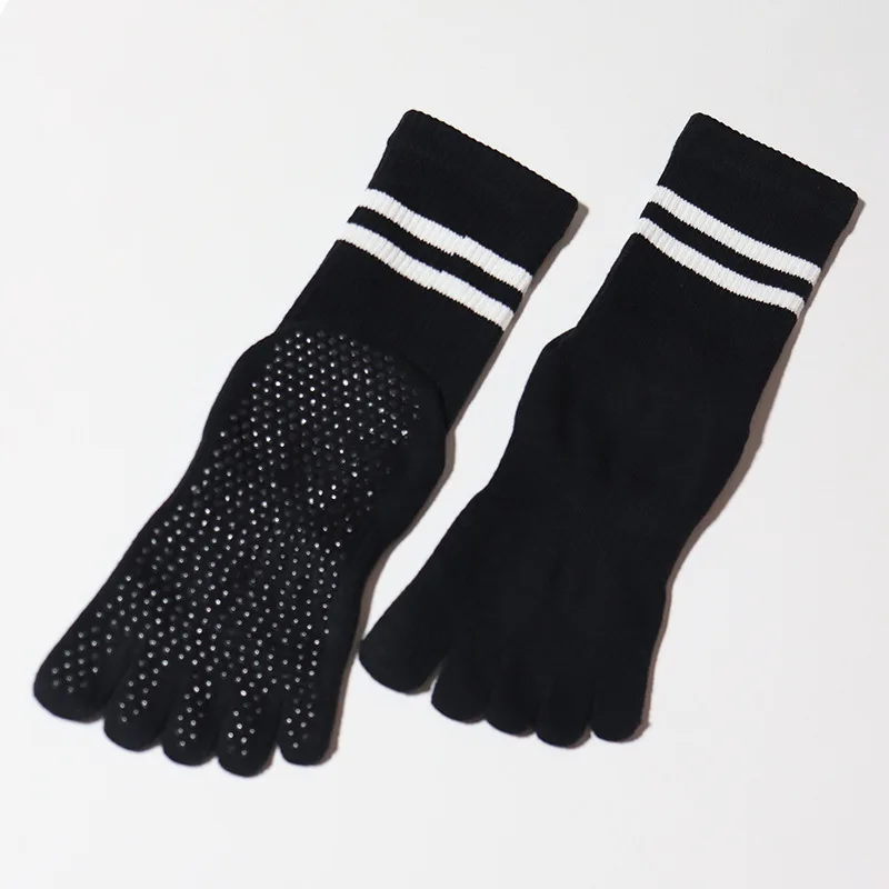 Custom Logo Non-Slip Yoga Socks Pilates Compression Cotton Tube Ankle Socks with Crew High for Spring Season Compression Socks