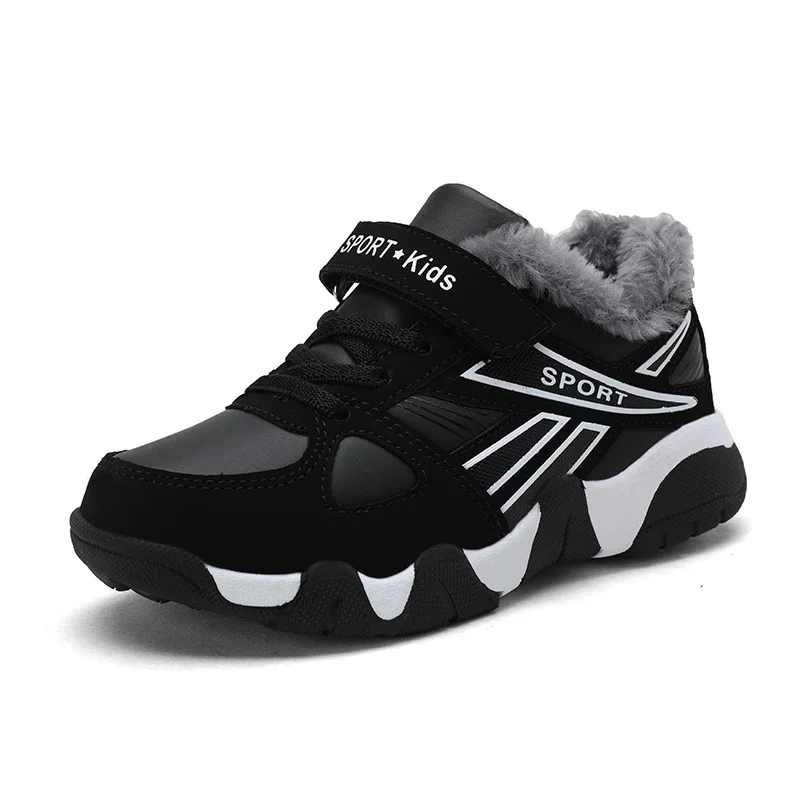 children warm  shoes unisex fashion soft bottom boys girls boots non-slip kids sneakers autumn winter