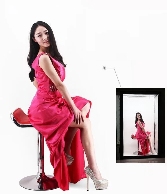 deep 60cm 80cm 120cm Folding Photo Studio Softbox Lightbox tabletop Shooting foldable Tent photobox for with dimmer