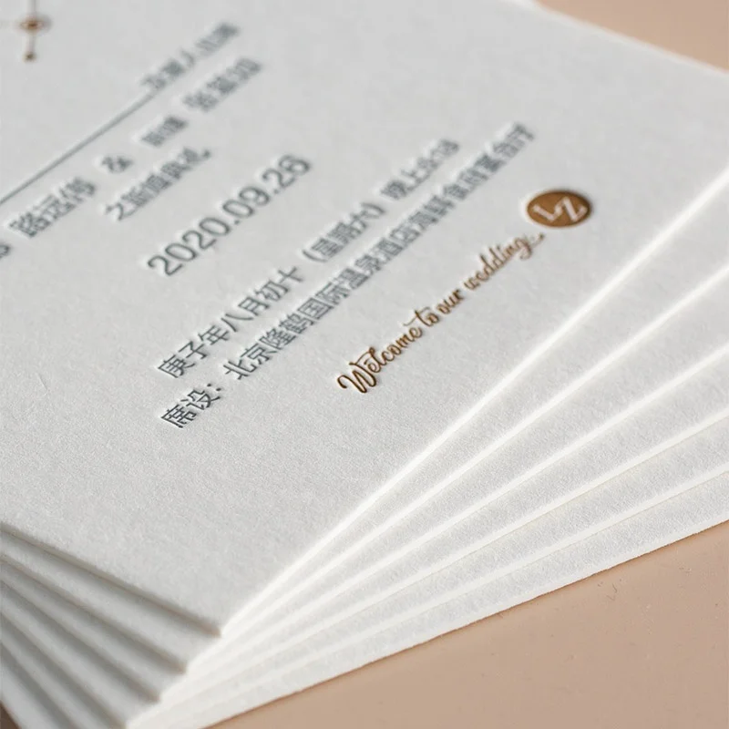 Толстые свадебные открытки приглашения благодарственные печать тиснение бумажных