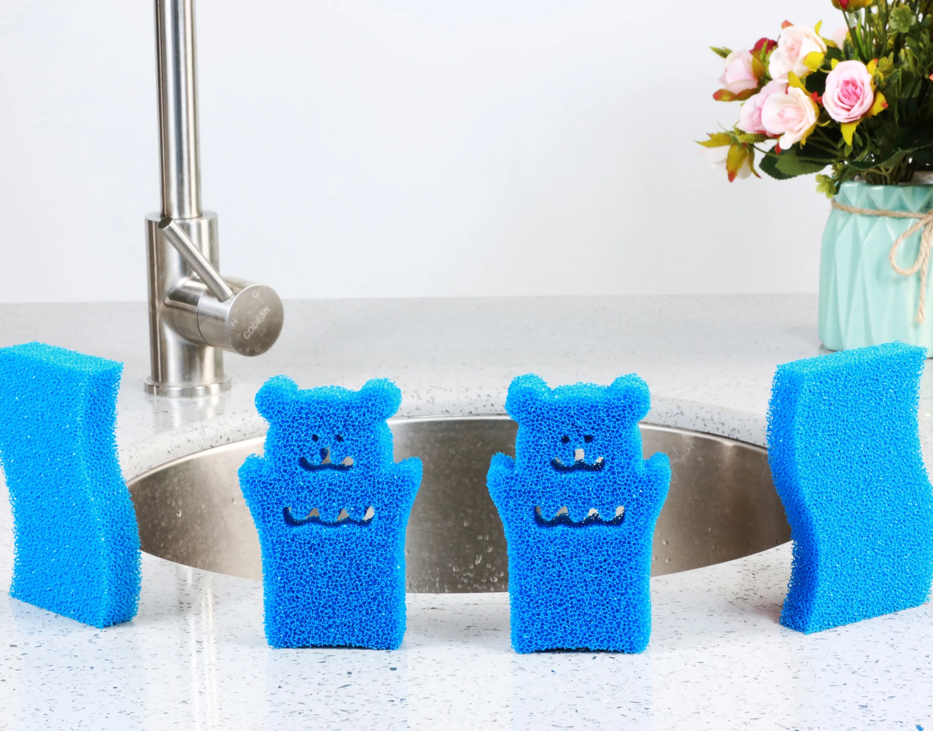 Silicone Scrubber Sponge Kitchen sponge Dish Scrubber Heavy Duty Silicone Sponge