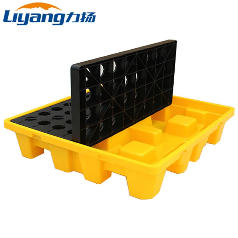 4 Way Entry Steel Reinforced Wholesale Standard Size Grid 3 Skids Industrial Durable Warehouse Storage Plastic Pallet