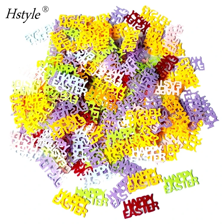 15G Easter Confetti Colorful Table Confetti Bunny Chick and Eggs Shape Confetti for Easter Party Decorations DIY Craft HS1284