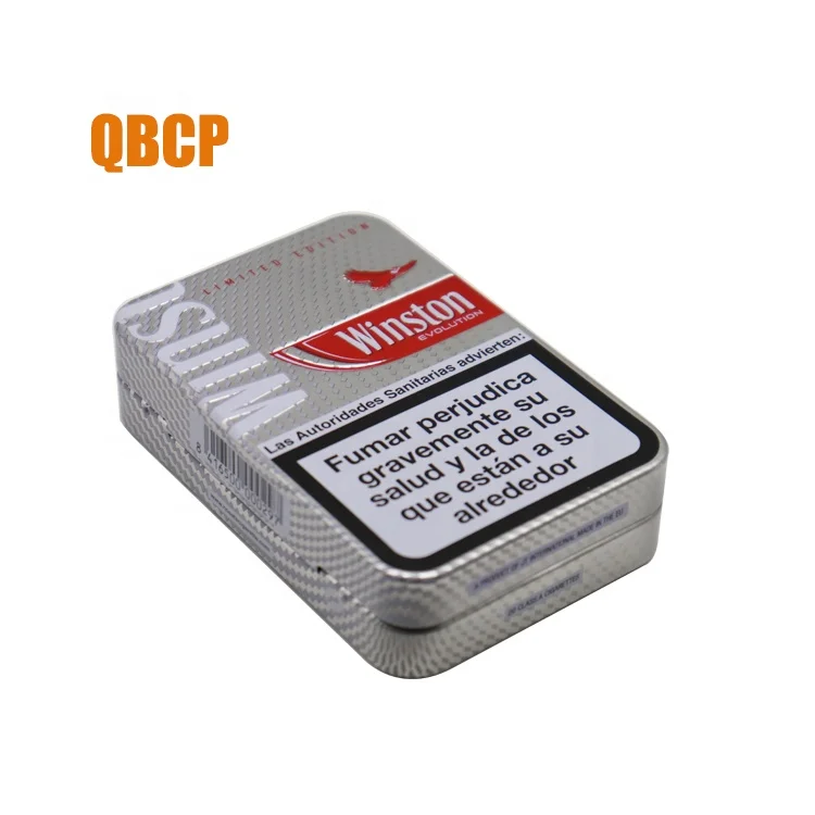 20 pieces cigarette tin pack with custom logo printing and emboss