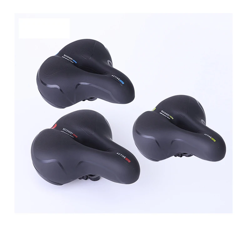 Mountain Cycling bike accessories oversize Thickened comfortable leather Bicycle big Bum Spring Saddle Seat Cushion