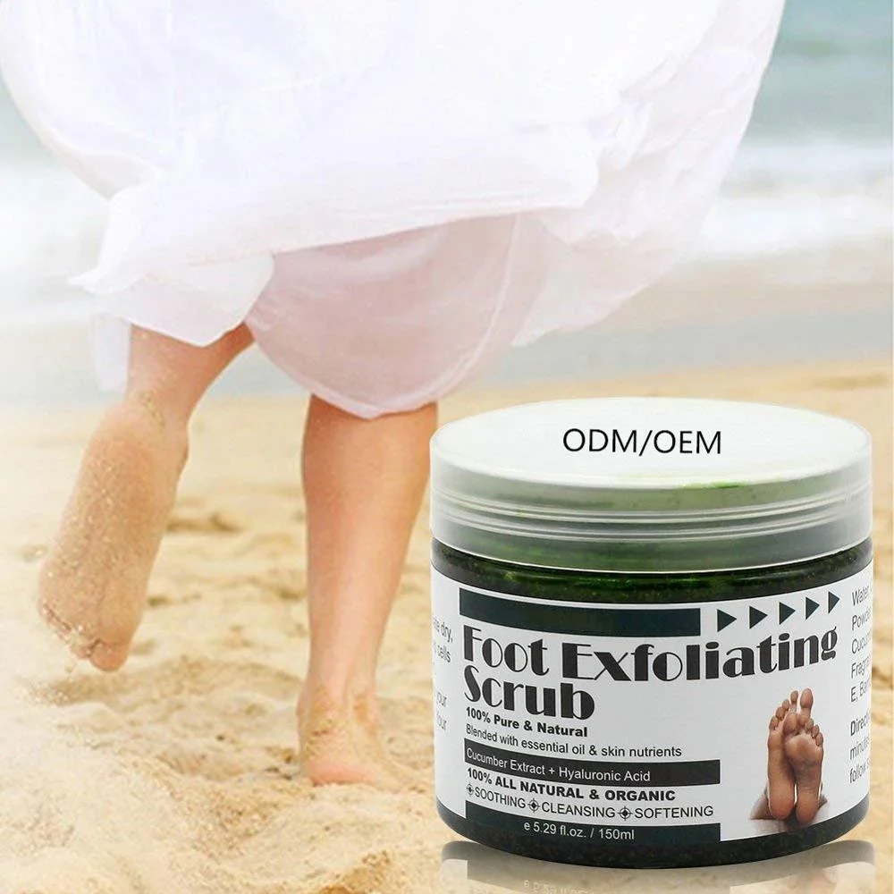 Private Label Foot Exfoliating Scrub Cucumber Moisturizing Hydrating Soothing Foot Scrub For Rough Dead Dry,Soften Cracked Skin