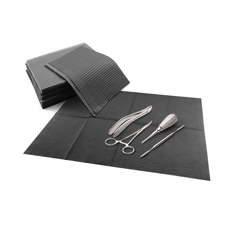 Wholesale Salon Tattoo Hospital Waterproof Clinic Disposable Paper Dental Towel Dental Bib Paper