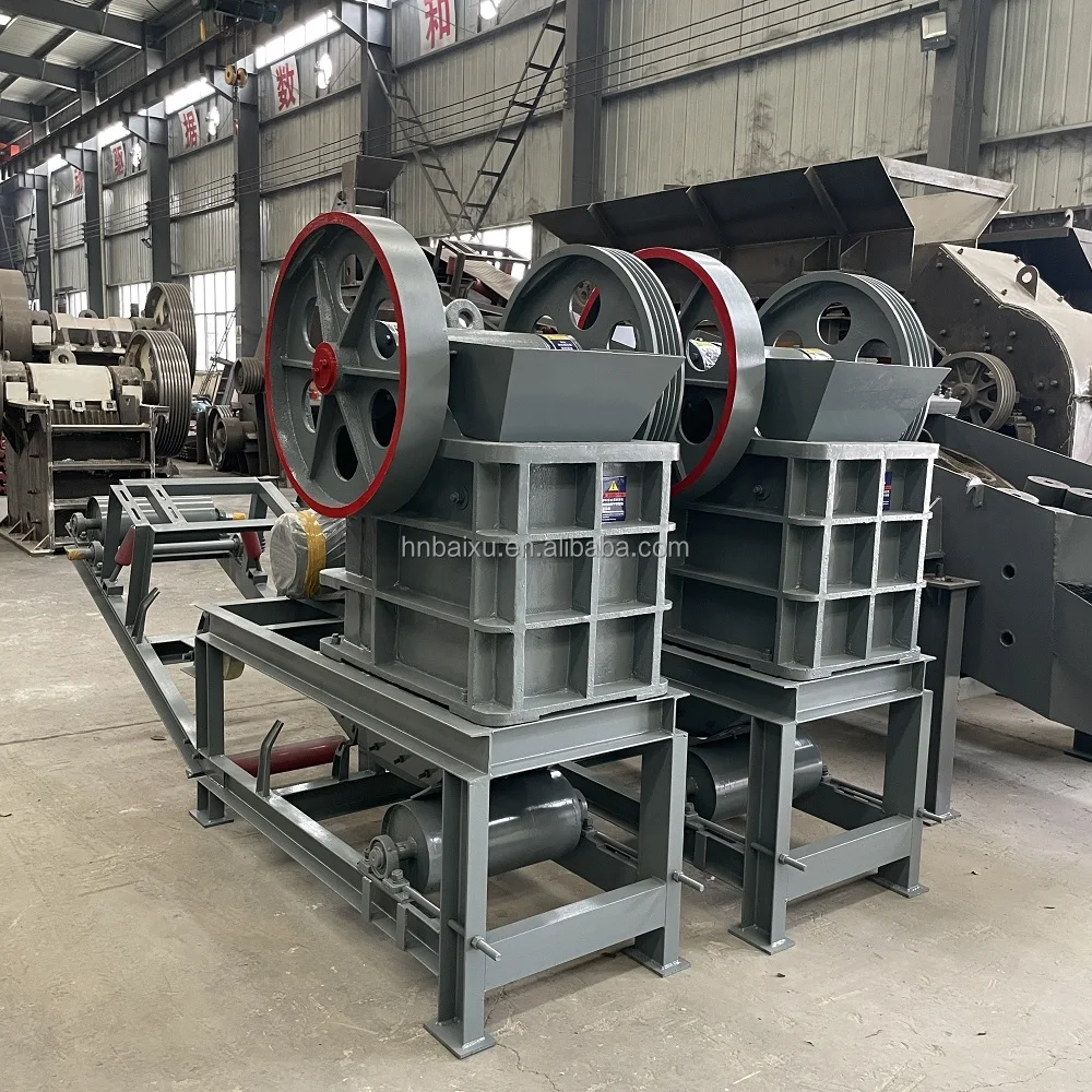good quality 5-8 t/h gold ore crushing pe200x300 stone jaw crusher machine with conveyor belt
