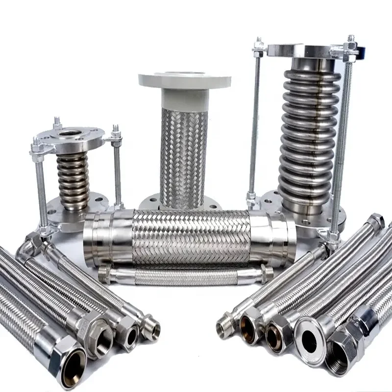 Prefab high pressure resistance high temperature resistance corrugated flanged industrial metal hoses