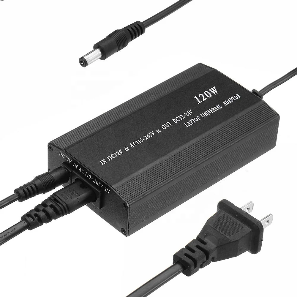 Exclusive 120W 12-24V Adjustable Power Supply Adapter AC/DC Power Adapter 5V USB Port