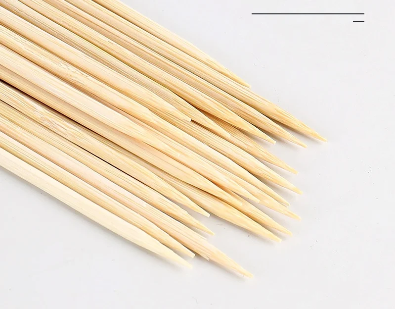 Wholesale Custom 100% Natural Disposable Eco-friendly Custom Free Sample Bamboo Skewer