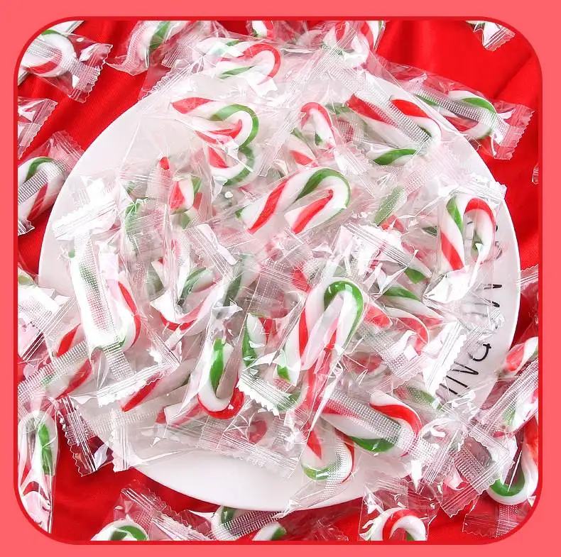 Bulk Christmas Candy Canes Twist Swirl Candy Pink Fruit Flavor Candy Cane Lollipop