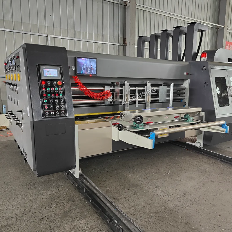 Fully Automatic Corrugated Cardboard Carton Printing Multi Color Die Cutting Machine Milk Pizza Carton Boxes Making Machine