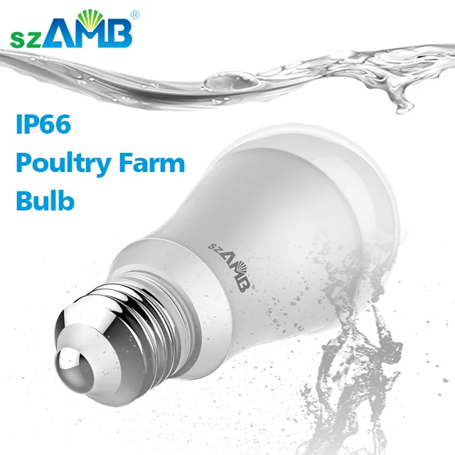 IP66 Szamb Poultry Farm Bulb Raw Material  Save Energy Lamp