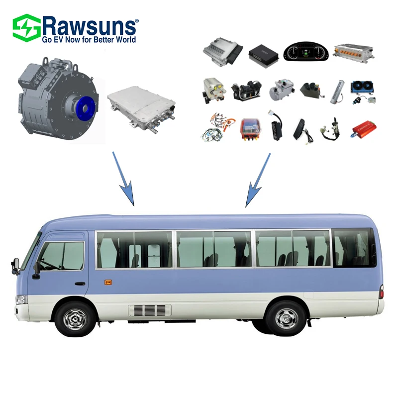 Rawsuns AC Traction Motors PMSM EV Conversion Kit RDD1100 Bus Truck Electric Powertrain Inverter Control Diesel Electric Drive