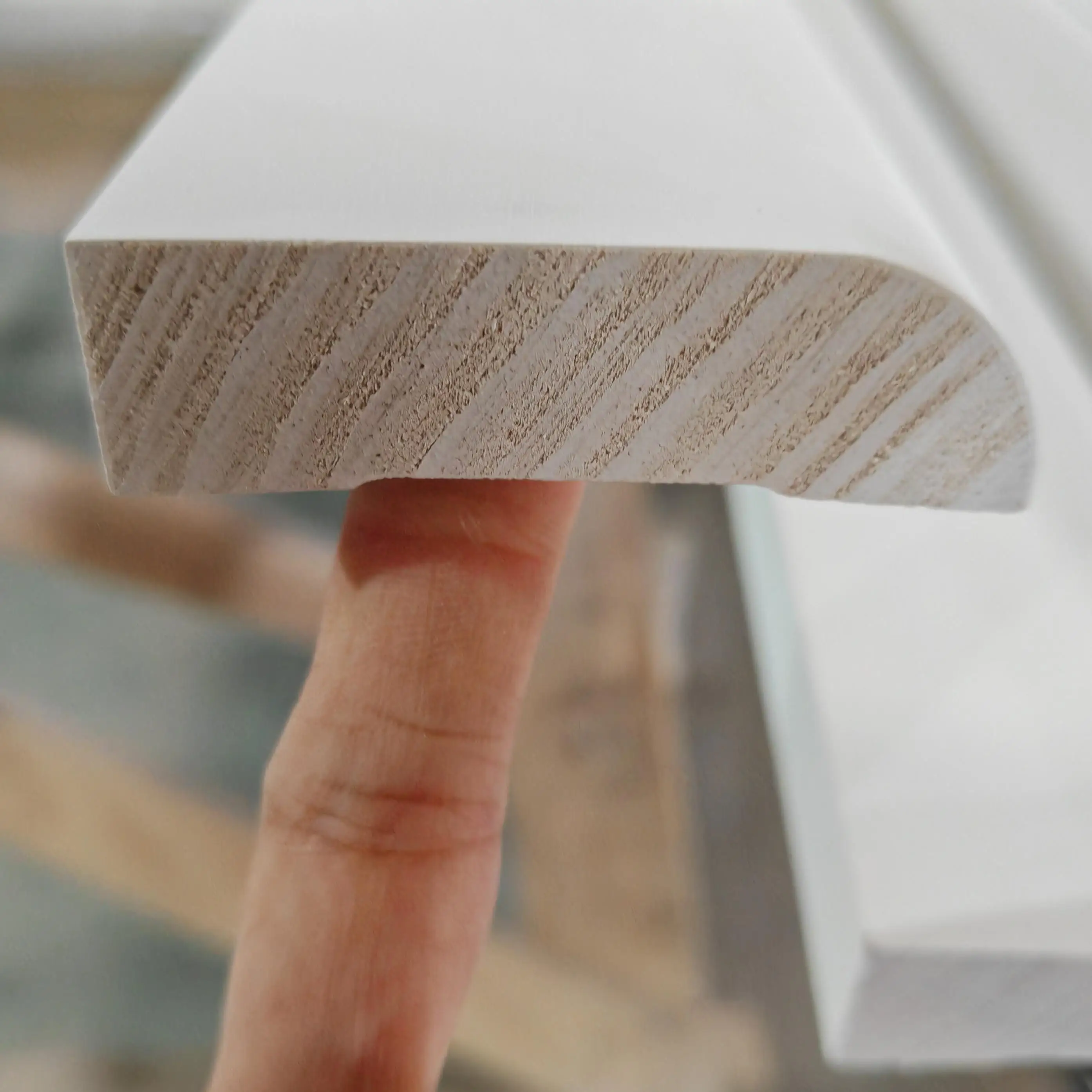 Concrete Molds White Primed PFJ Pre-finished Bullnose Skirting Board Architrave Flooring Trim