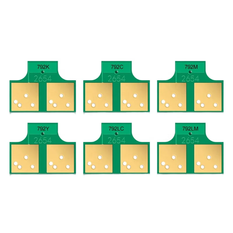 For HP 792 Ink Cartridge Chip New Upgrade Chip for HP Designjet L26100 L26500 L28500 Latex 210 260 280 Printer (BK C M Y LC LM)