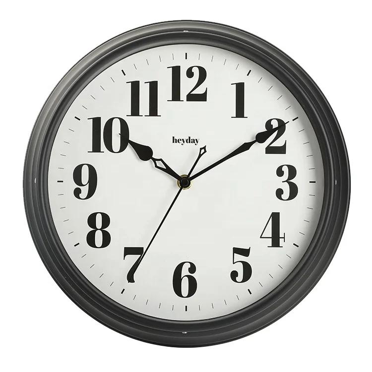 12 inch quartz analog silent non ticking round shape modern design wall clock