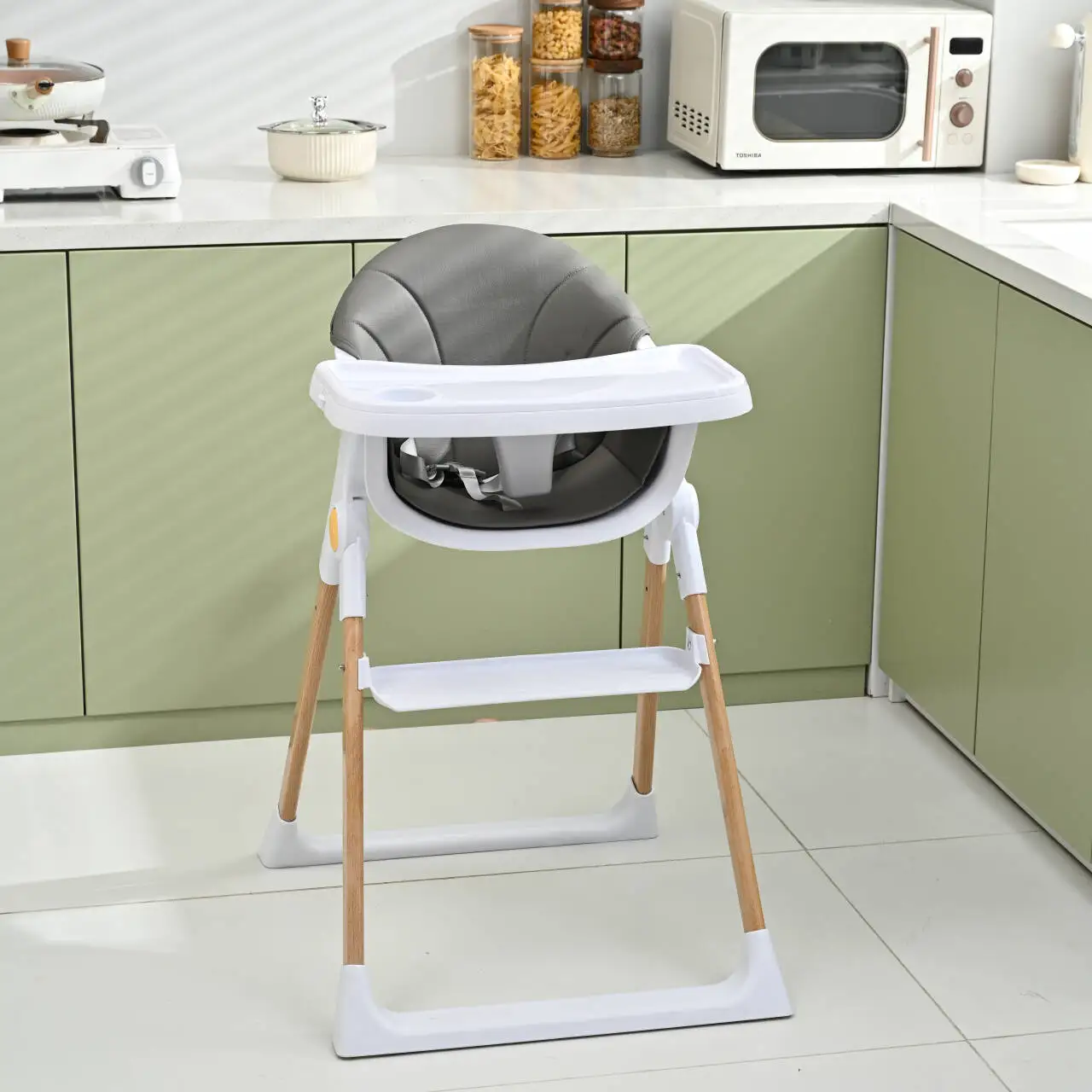 New design modern newborn baby feeding high chair easy folded highchair