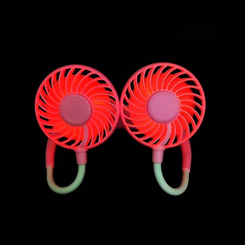 2022 Quality Assurance Fashion Outdoor Neck Fan Cooling Band Fan With Light