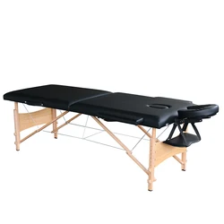 Acrofine High quality PVC leather wooden adjustable lightweight portable massage table