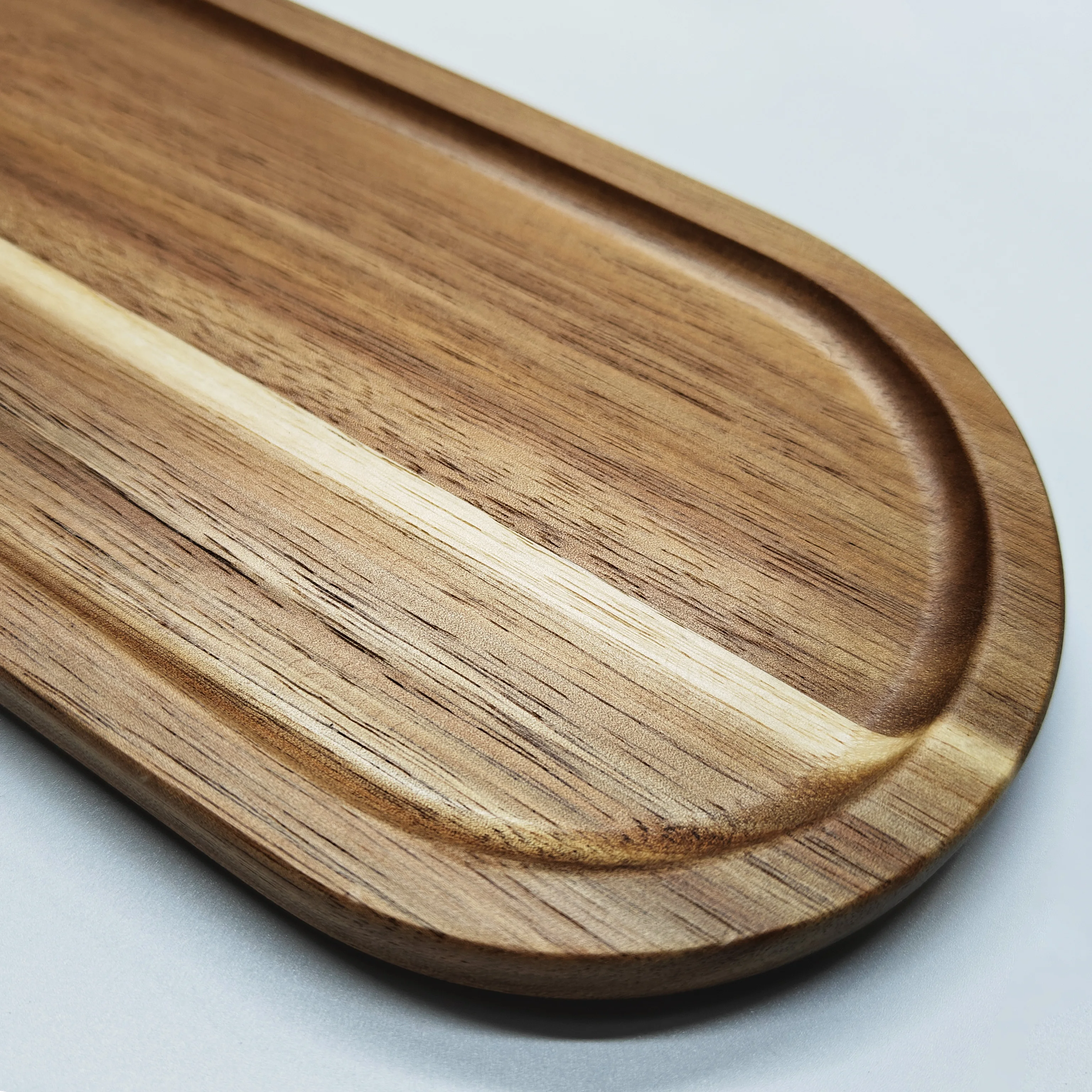 High Quality Creative Wood Rustic Rectangle Shape Dinner Plate Sushi Fruit Snack Dessert Wooden Serving Tray