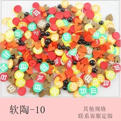 Hot Selling Polymer Clay Slice Leaf Heart Mixed Glitter Wholesale Bulk Fruit Candy Slices