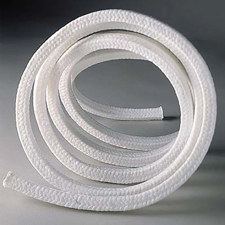 china manufacture Best-selling high quality white PTFE fiber gland packing high temperature resistant braided ptfe packing