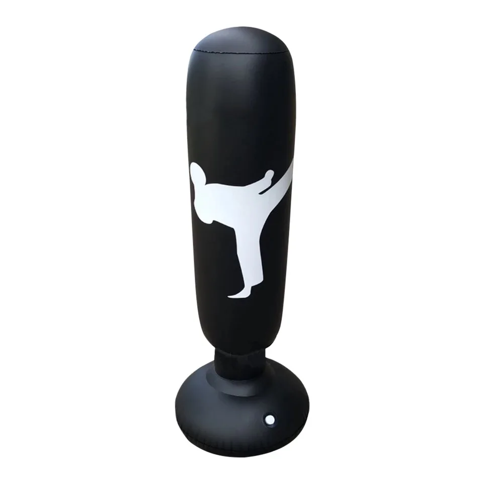 Free Standing Punching Bag Humanoid Pattern Inflatable Boxing Stand Big Punching for Adults