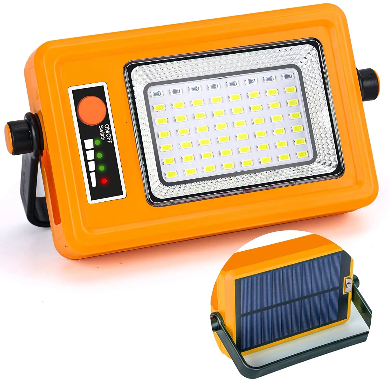 Factory Direct USB Rechargeable LED Solar Work Light Camping Lamp Power Bank Floodlight 3 Lighting Mode With Stand Magnetic