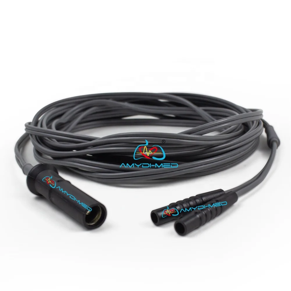 Amydi-med Customized Medical Cables Reusable High Frequency 4.0mm banana plug Esu Cables Switch Electrosurgical Cable