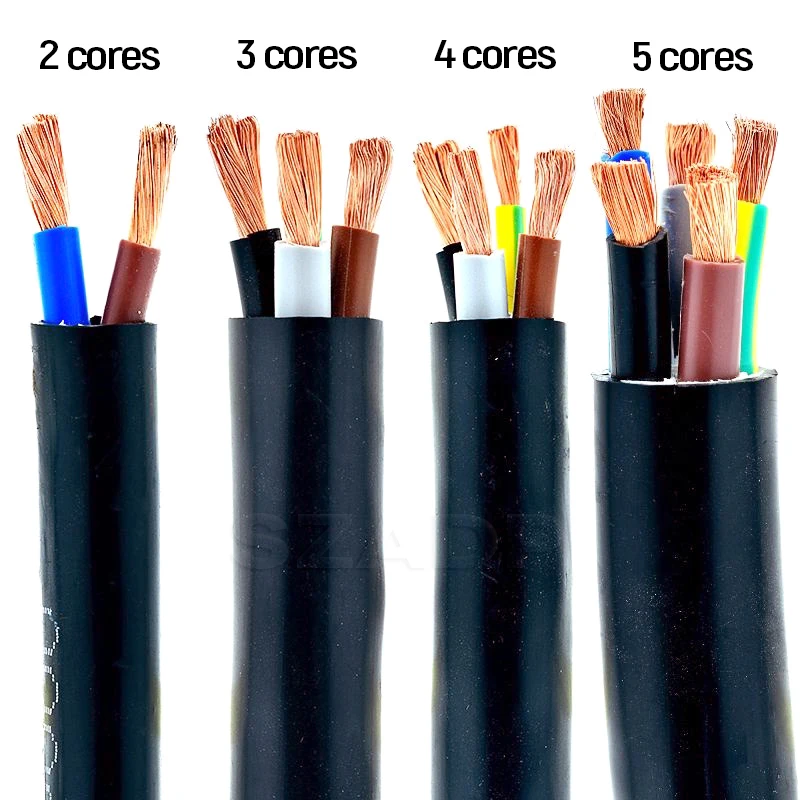 RVV Round Flexible Copper Cable 300/500V 2 core cables 1.5mm2 2.5mm2 White Electric Wire