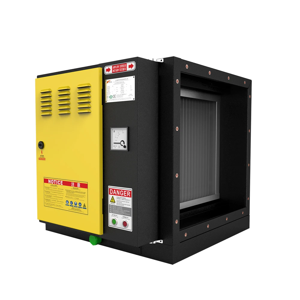 Purified Air ESP BBQ Kitchen Exhaust Electrostatic Precipitator Fume Disposal Equipments  With Smoke Filter