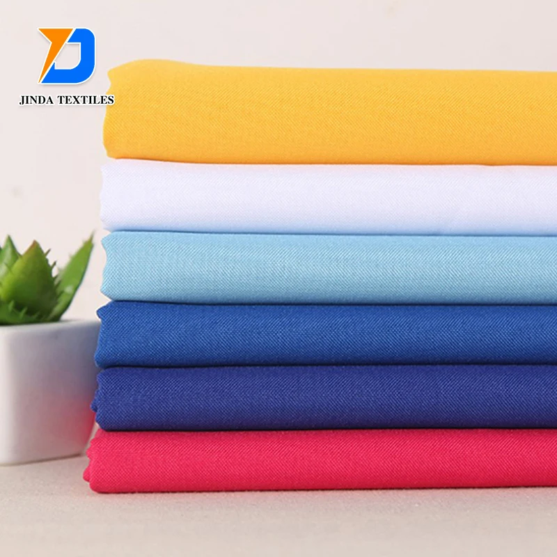 Jinda текстиля из Полар-флиса 200gsm однотонной расцветки 165 gsm недорогих спандексных чехлов 65 полиэстер 35 хлопок ткань
