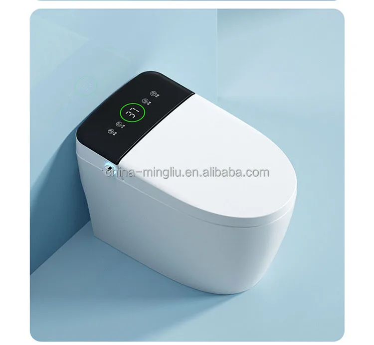 New Hot Selling Ceramic Automatic Flush Toilet Hotel Smart Sensing Flush Toilet Villa Private Bathroom Smart LED Display Toilet