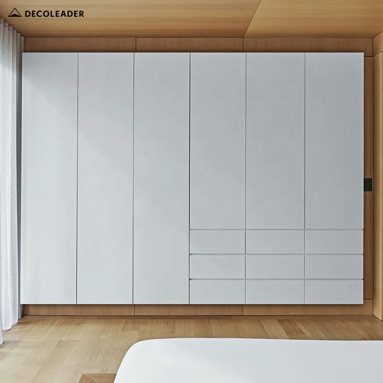 Custom Modern White Gloss Closet Wardrobe Storage Cabinet Bedroom Furniture