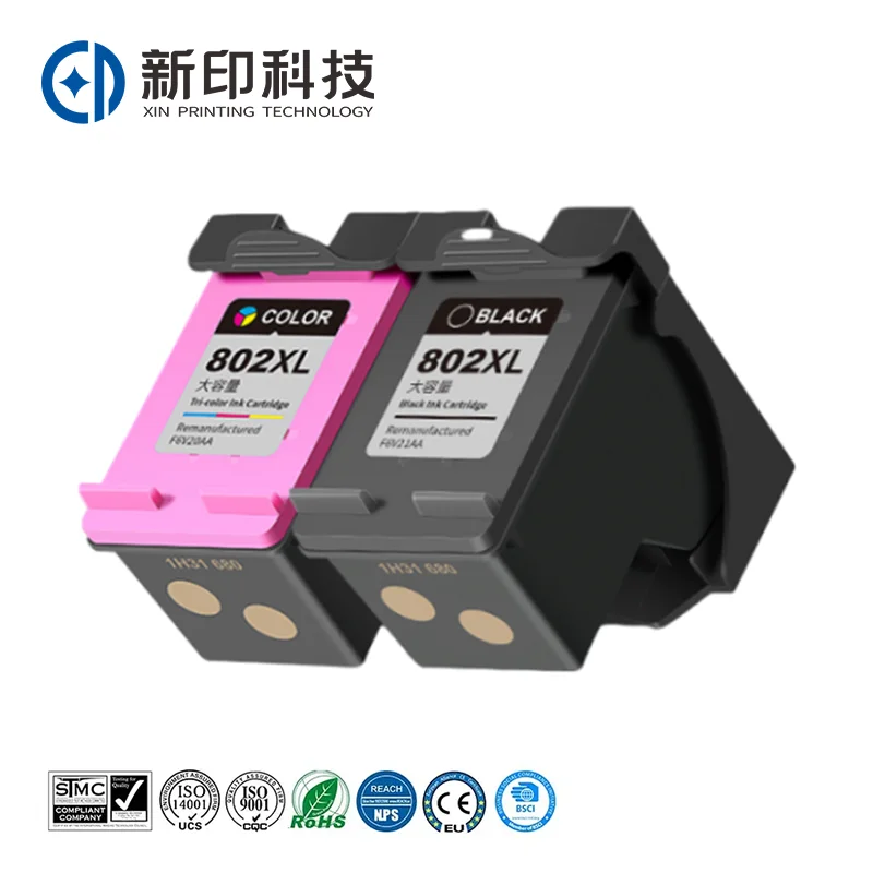 802XL Premium Remanufactured Color Inkjet Ink Cartridge For HP802 For HP802XL For HP Deskjet 1000 2010 Printer
