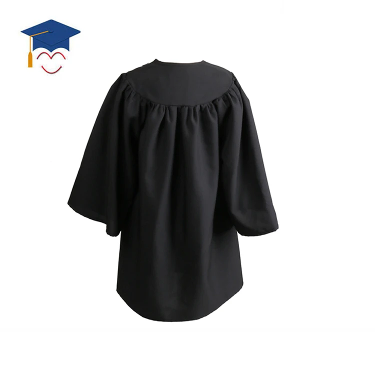 PHOEBEE High Quality Children Clothes Dresses Sets Black Matte Kids Graduation Gown Cap And Stole