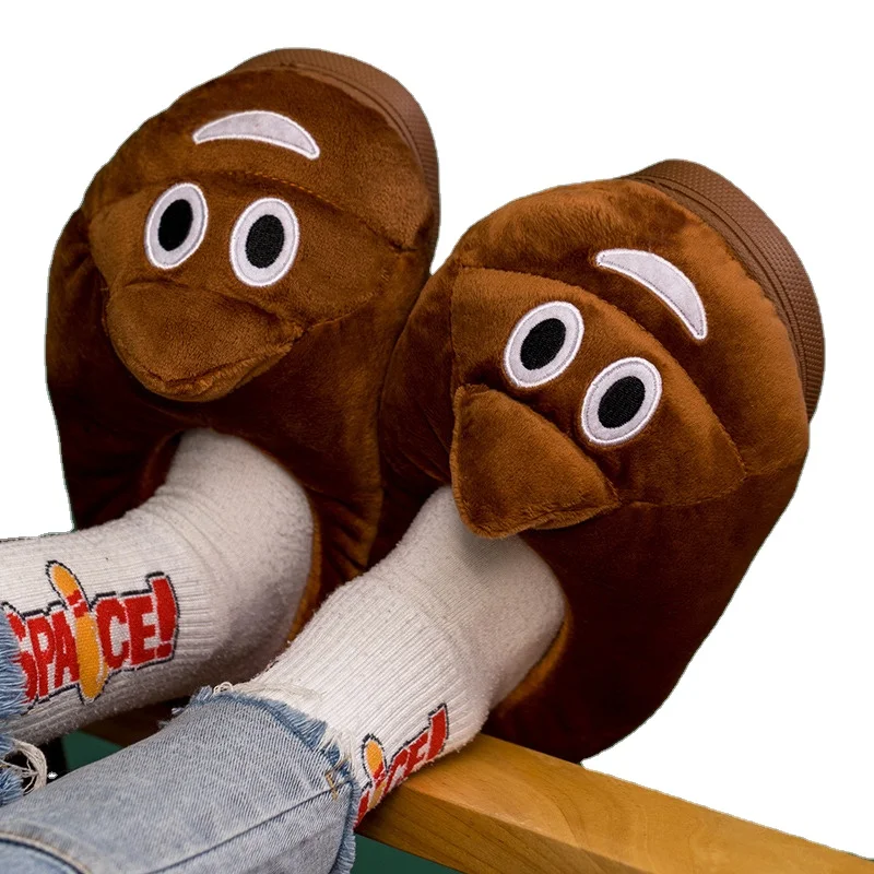 Cute Indoor Bedroom Animal Slides Fur Plush Shark Slippers Stuffed Animal Winter Female Outdoor Slippers