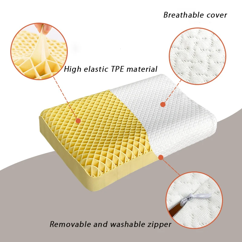Customized color TPE Pillow TPE Thermoplastic High Elasticity Pillow Contour TPE pillow