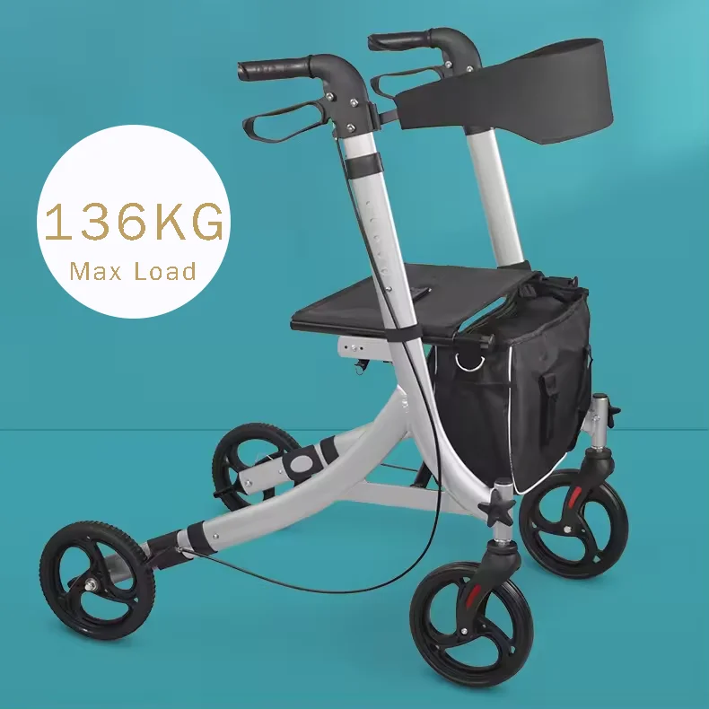 four-in-one multifunctional walking aid walker for elderly indoor light rollator with seat disability products walking