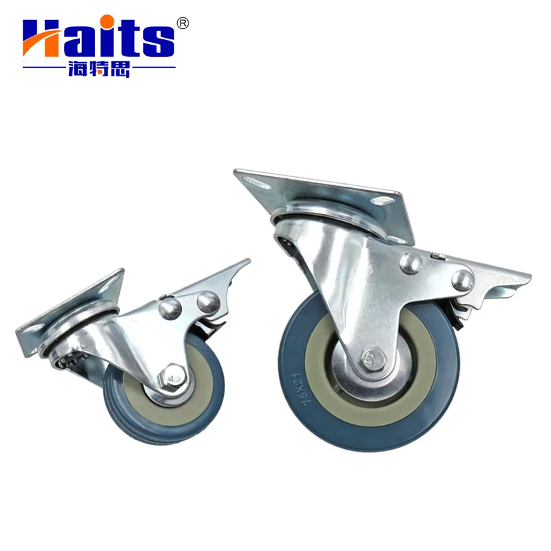 Мебельная фурнитура 2-5 дюймов резиновое колесо серого и синего цвета