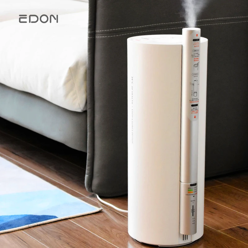 House Room Remote Control White Black Big Floor Standing Electric Cool and Warm Mist Steam Essential Oil Air Humidifier