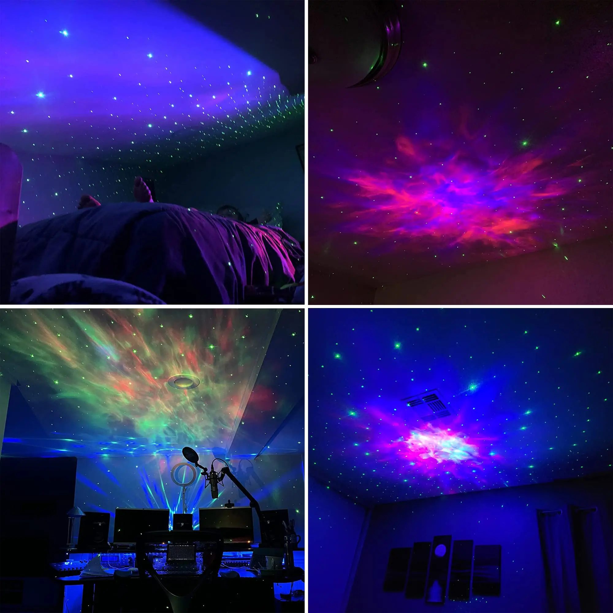 KSWIN Black Sitting Astronaut Projector Ocean Wave Star Light galaxy projector Baby led Astronaut Lamp Starry Night Light