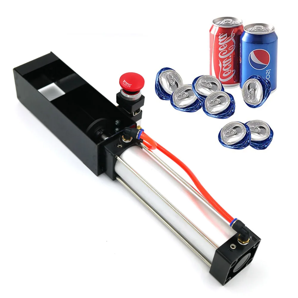Aluminum Soda Beer Eco-friendly Recycling Tool Heavy Duty Efficient Air Cylinder Power Operated Can Crusher