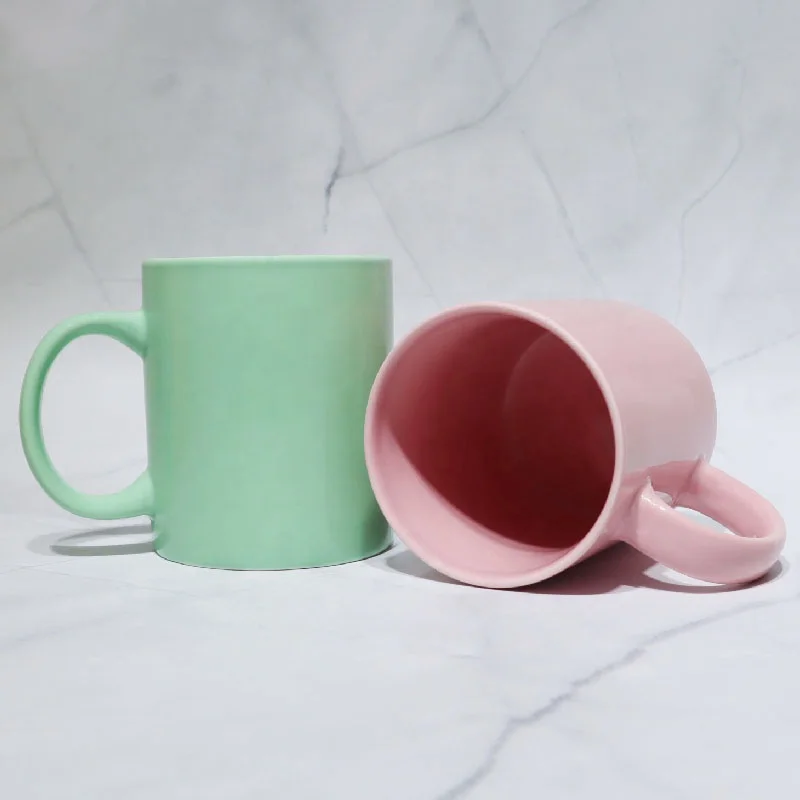 
12oz Promotional Custom Color Glaze Eco Friendly Reusable Ceramic Tea Cup Cheap Wholesale Personalized Porcelain Coffee Mug 