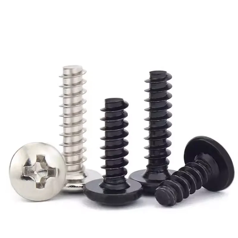Phillips 304 Stainless Steel Mushroom Head Screw for Plastic M2 M2.5 x 6mm PT Self Tapping Screw