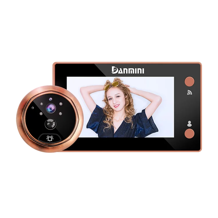 S31 wireless 4.3inch HD display PIR tuya digital door eye home wifi camera door bell doorbell peephole camera for house